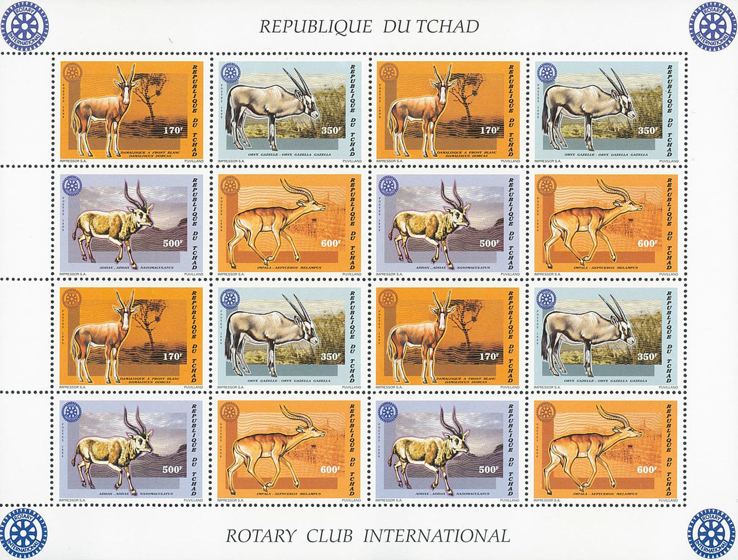 Fauna & Flora / Rotary - Gazelle /Addax