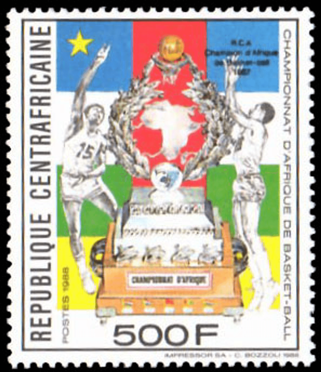 Win the basketball-african championship 1987 through the central african republic   1989