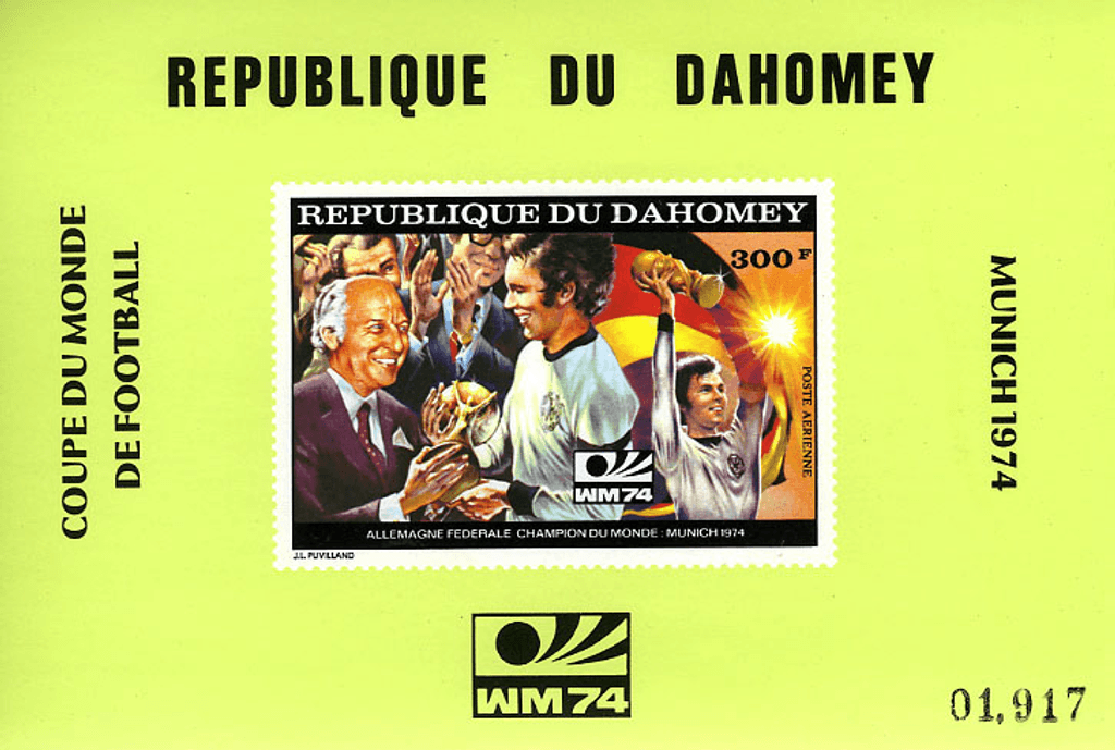 Dahomey Munich world cup football imperf. and perf.