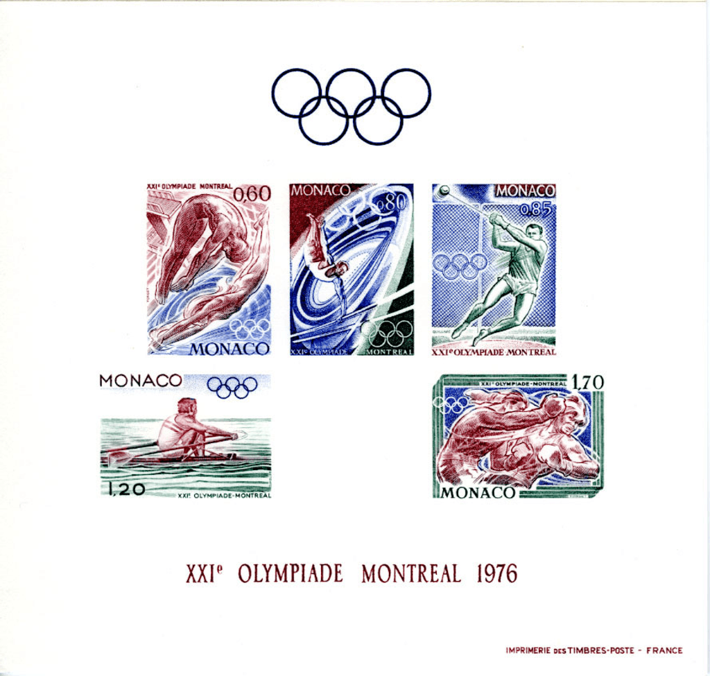 MONACO 1976 J.O Montreal deluxe sheet