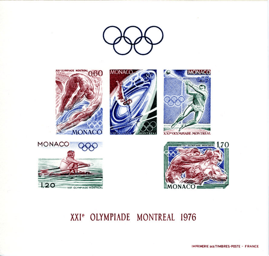 MONACO 1976 J.O Montreal deluxe sheet