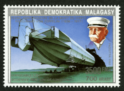 Anniversary and events  1992 (Dunant-De Gaulle-Berlin wall-Adenauer-Zeppelin)